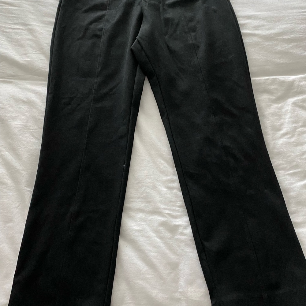 Saks Fifth Ave, sleek, comfortable cotton stretch trousers, side zip
